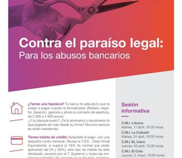 Sesión informativa sobre los abusos bancarios